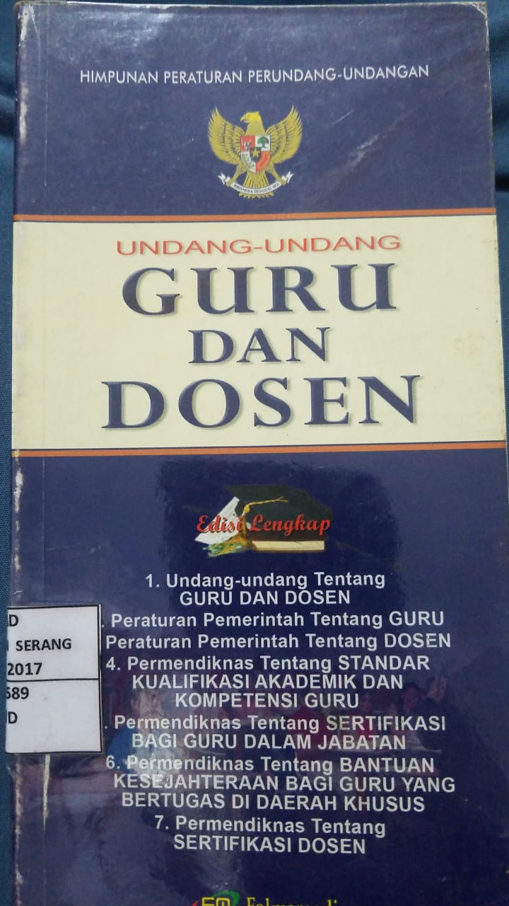 UNDANG UNDANG GURU DAN DOSEN 